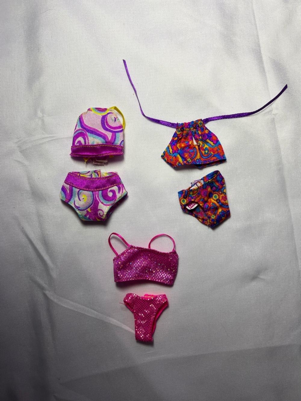 Vintage Y2K Barbie Bikini‎ Lot 3 Rio de Janeiro Skipper Pink Swimsuits
